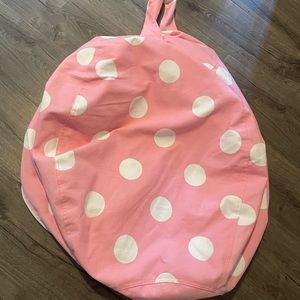 Polka dot bean bag covers or stuffed animal storage